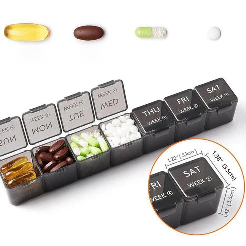 PillStorage™ – Sicherer Pillen-Organizer für den täglichen Gebrauch | 50% Rabatt