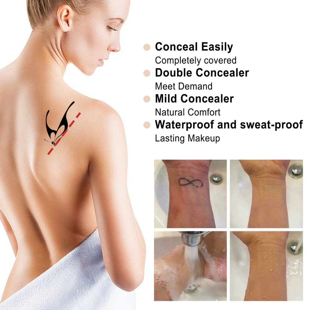 DermaVeil™ – Wasserfeste Abdeckung für Tattoos & Narben mit natürlichem Finish [1 + 1 Gratis]