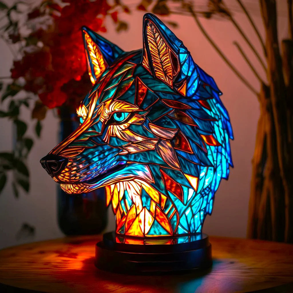 AvaArt Glasblock Tierlampe – Künstlerische LED Tischlampe mit Tiermotiv