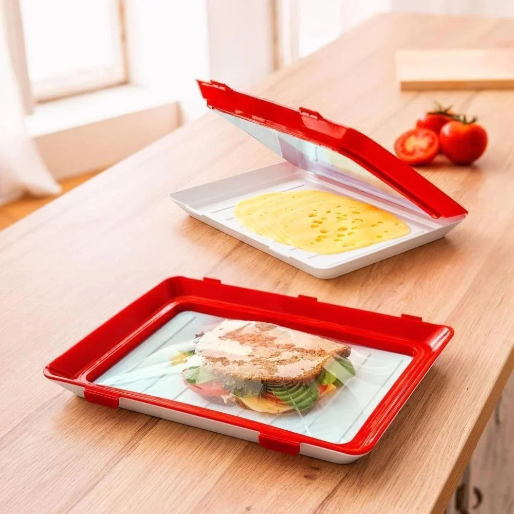 FreshGuard™ – Stapelbares kreatives Tablett zur Lebensmittelkonservierung | 1 + 1 Gratis