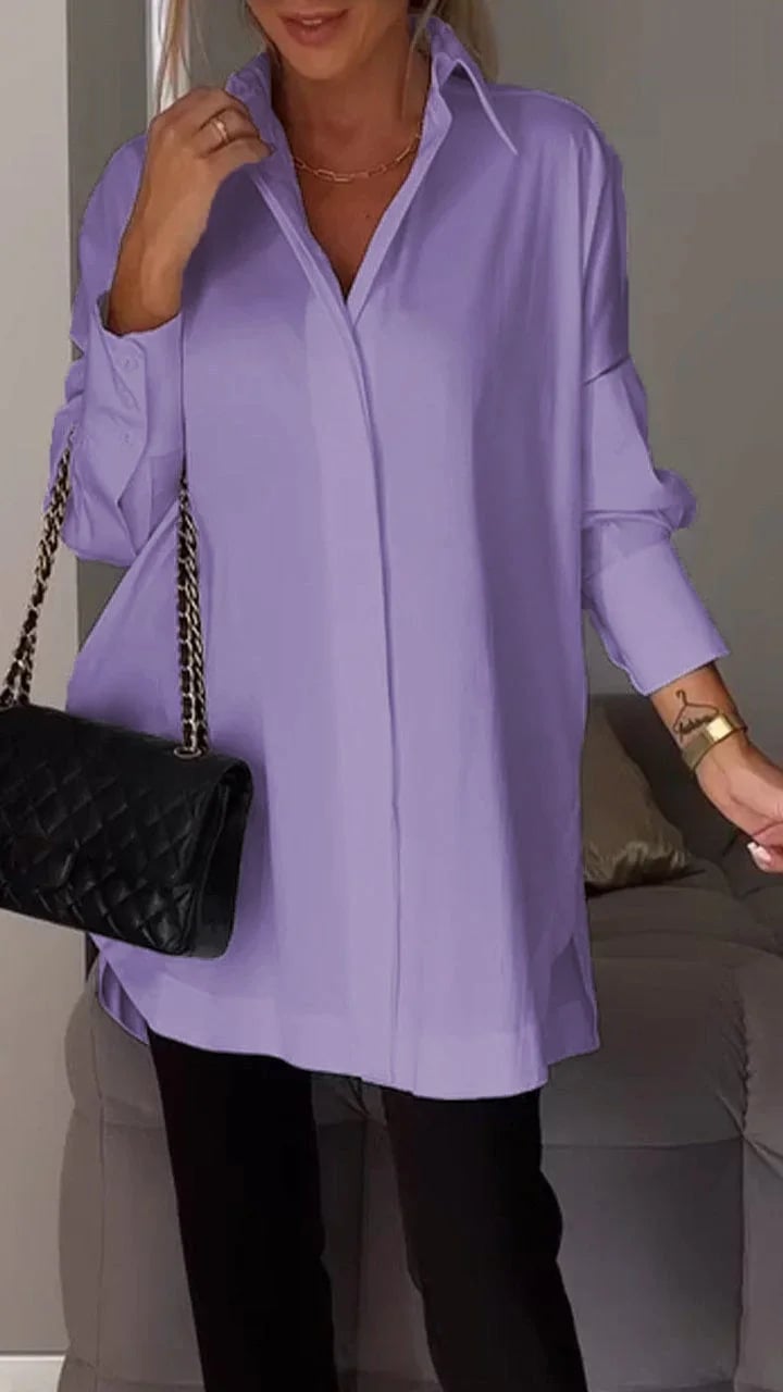 Hillary™ - Lange polo blouse [50% Rabatt]