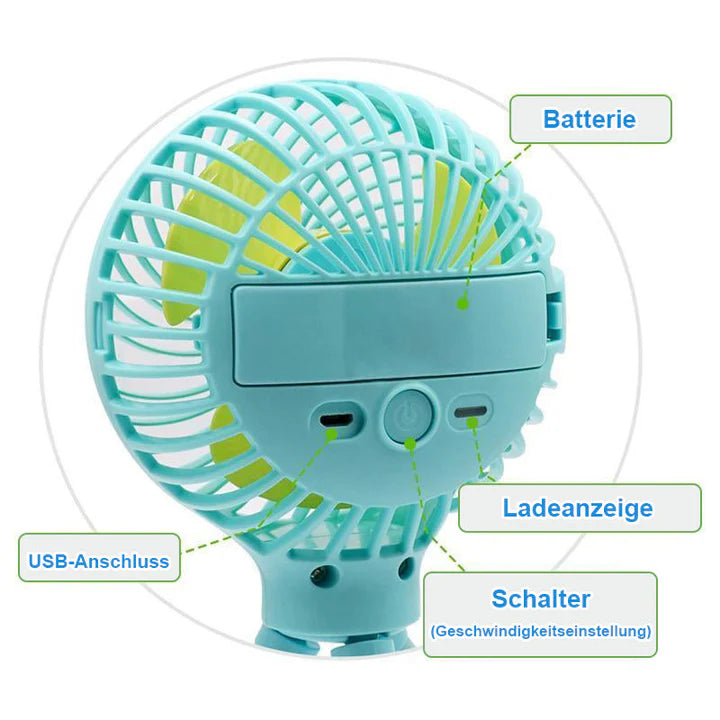 ClipFan™ Tragbarer Mini-Ventilator Mit Handgriff | 50% Rabatt