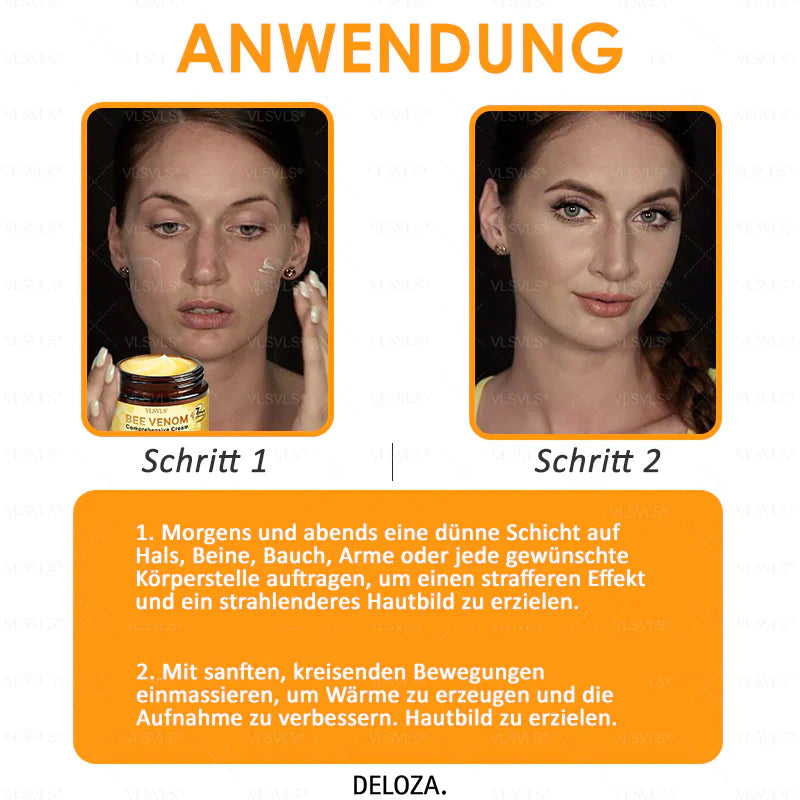 VenomCream™ – Straffende Anti-Aging-Creme mit Bienengift-Peptiden [1 + 1 Gratis]