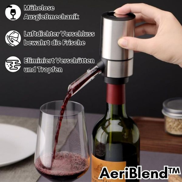 AeriBlend™ - 3-in-1 Weinbelüfter, Aufbewahrung und Spender [50% Rabatt]