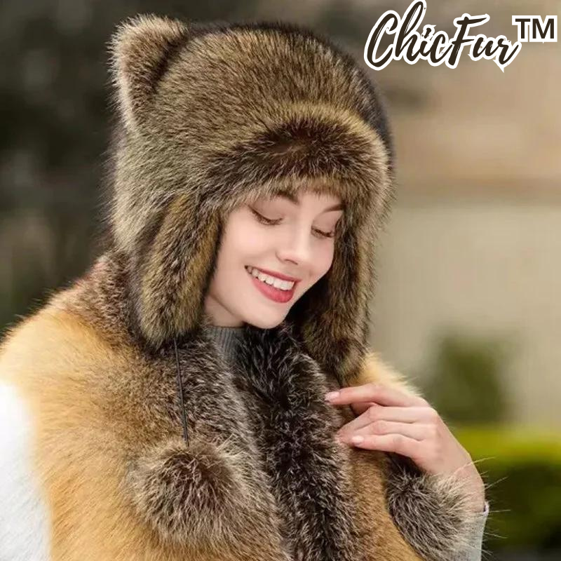 ChicFur™ – Waschbär-Mütze aus Pelzimitat für stylischen Komfort [50% Rabatt]