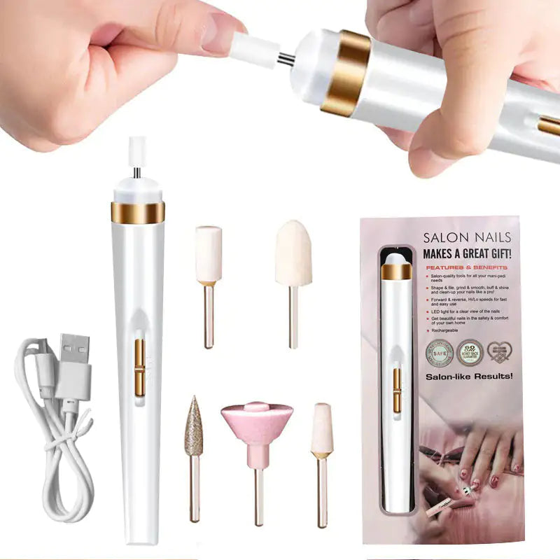 ProNails Maniküre Set – Elektrische Feile, Gel-Entfernung, LED, Nail Art, Portable