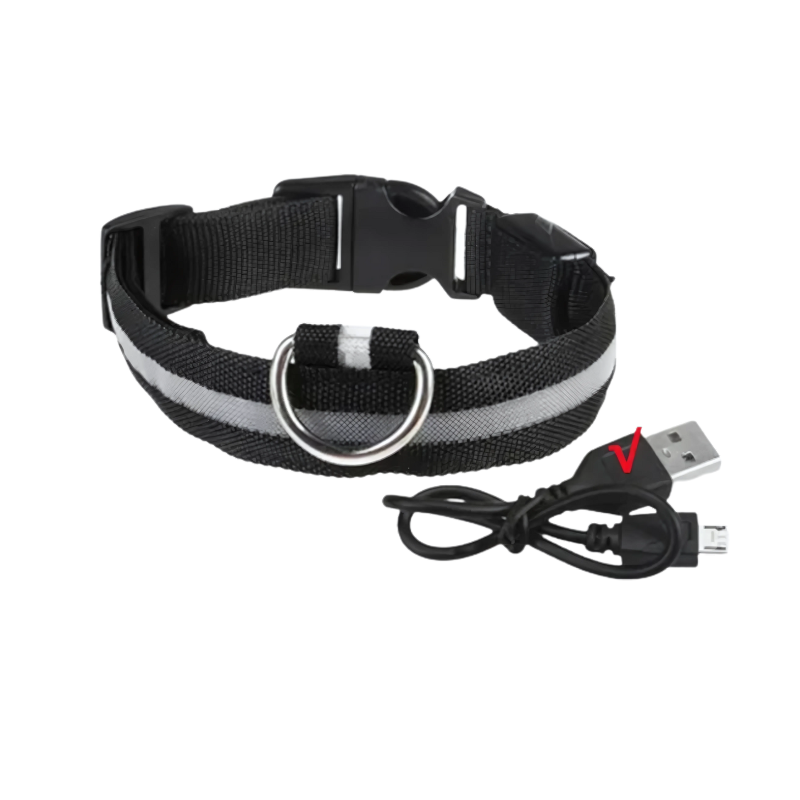 GlowPaw™ – Leuchtendes LED-Hundehalsband für sichere Abendspaziergänge [50% Rabatt]