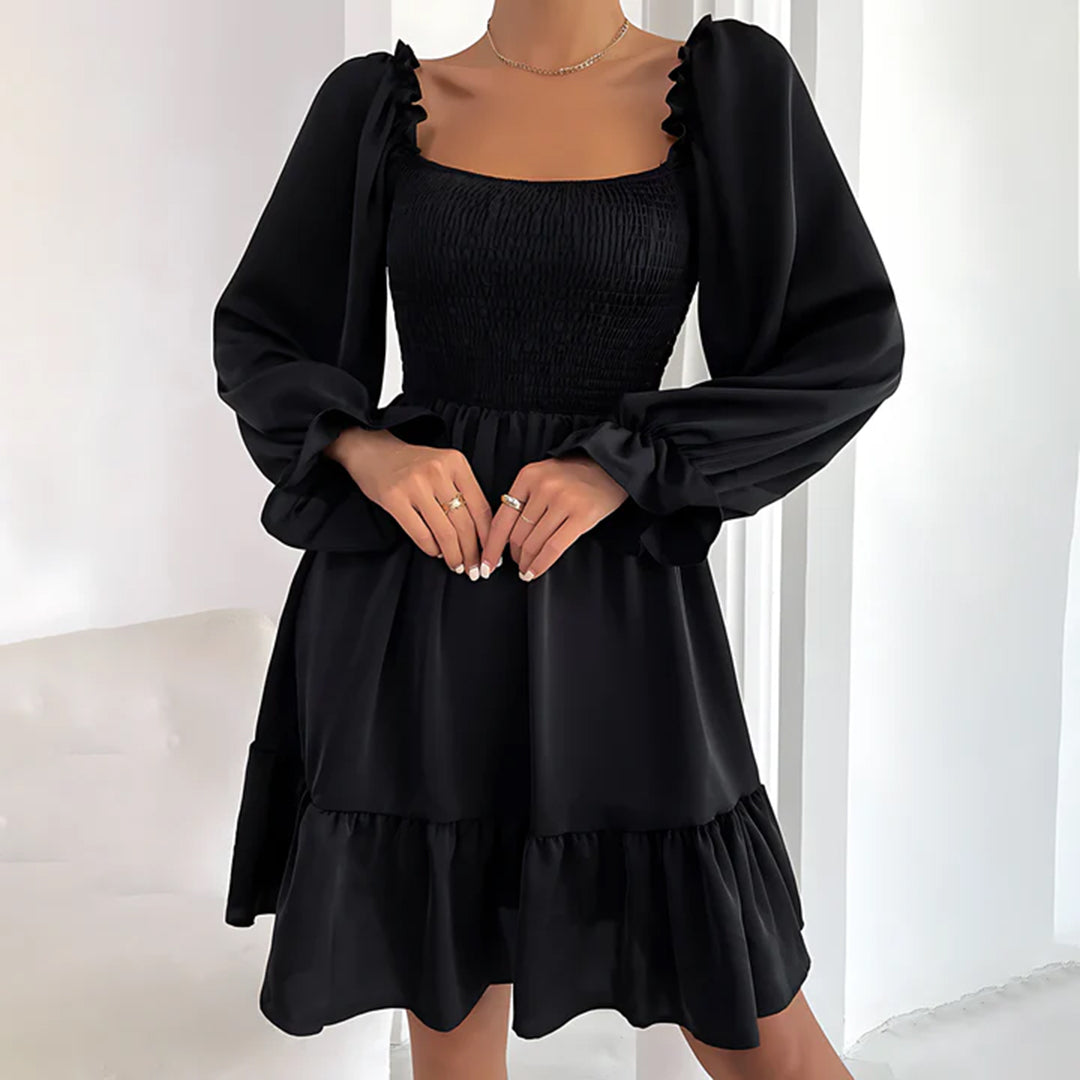 50% Rabatt | Sophie™ - Sommer Minikleid mit Rüschen – Puffärmel, eckiger Ausschnitt & elastische Taille