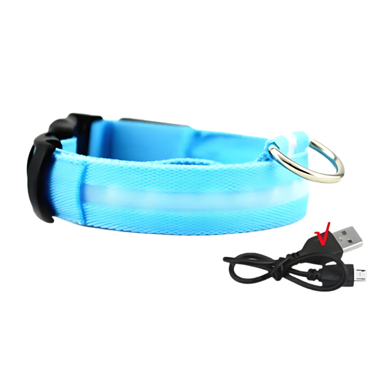 GlowPaw™ – Leuchtendes LED-Hundehalsband für sichere Abendspaziergänge [50% Rabatt]