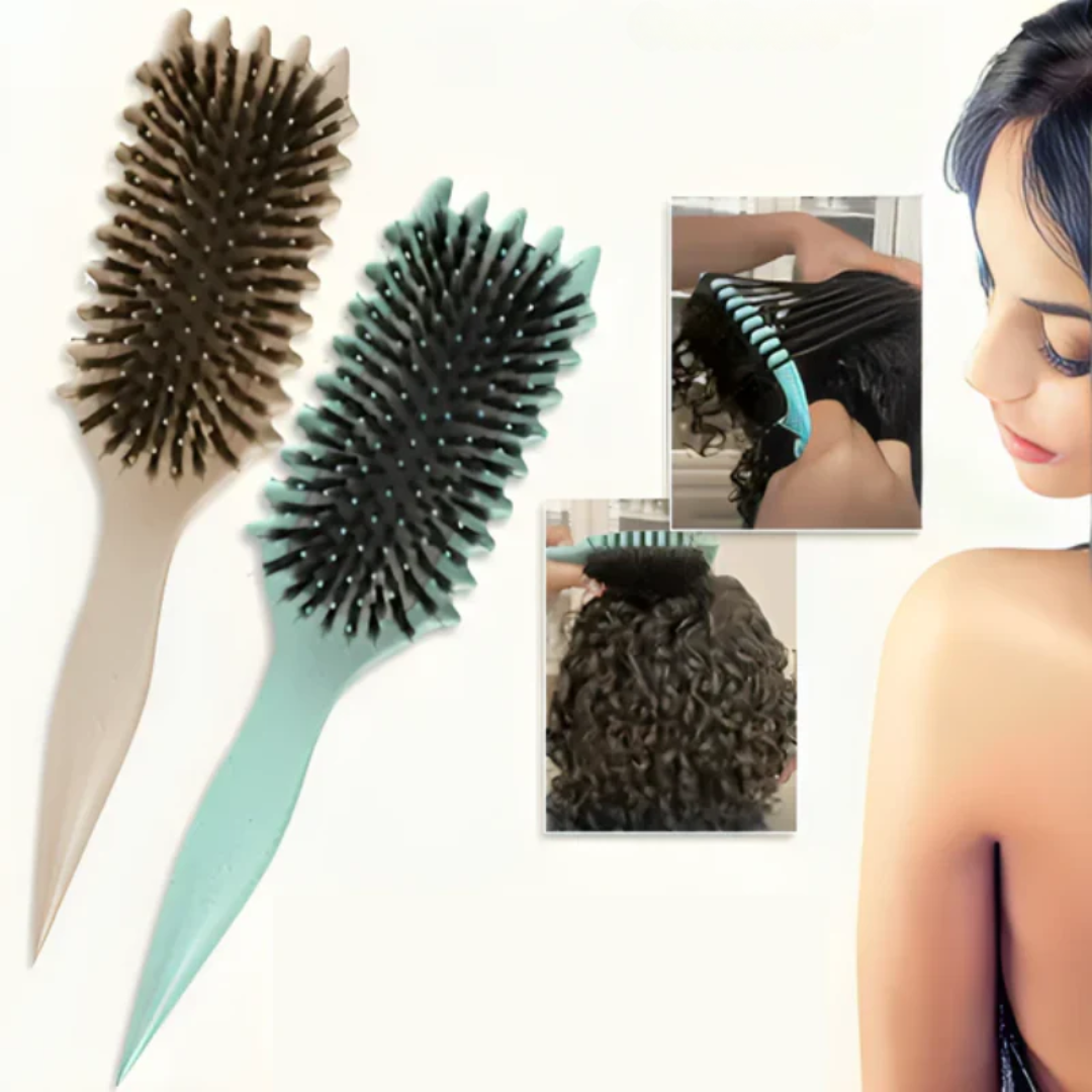 CurlCraft 2-in-1 Lockenbürste – entwirrt & formt glänzende Locken ohne Frizz
