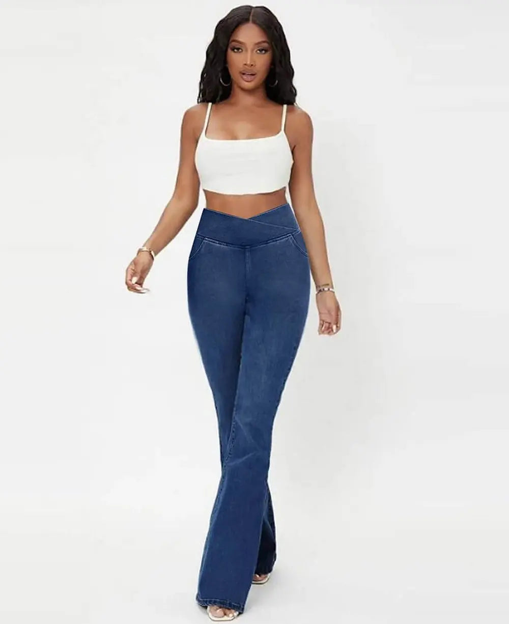 Maxim™ – Damen High-Waist Stretch-Jeans mit schmeichelhaftem Schlag [50 % Rabatt]