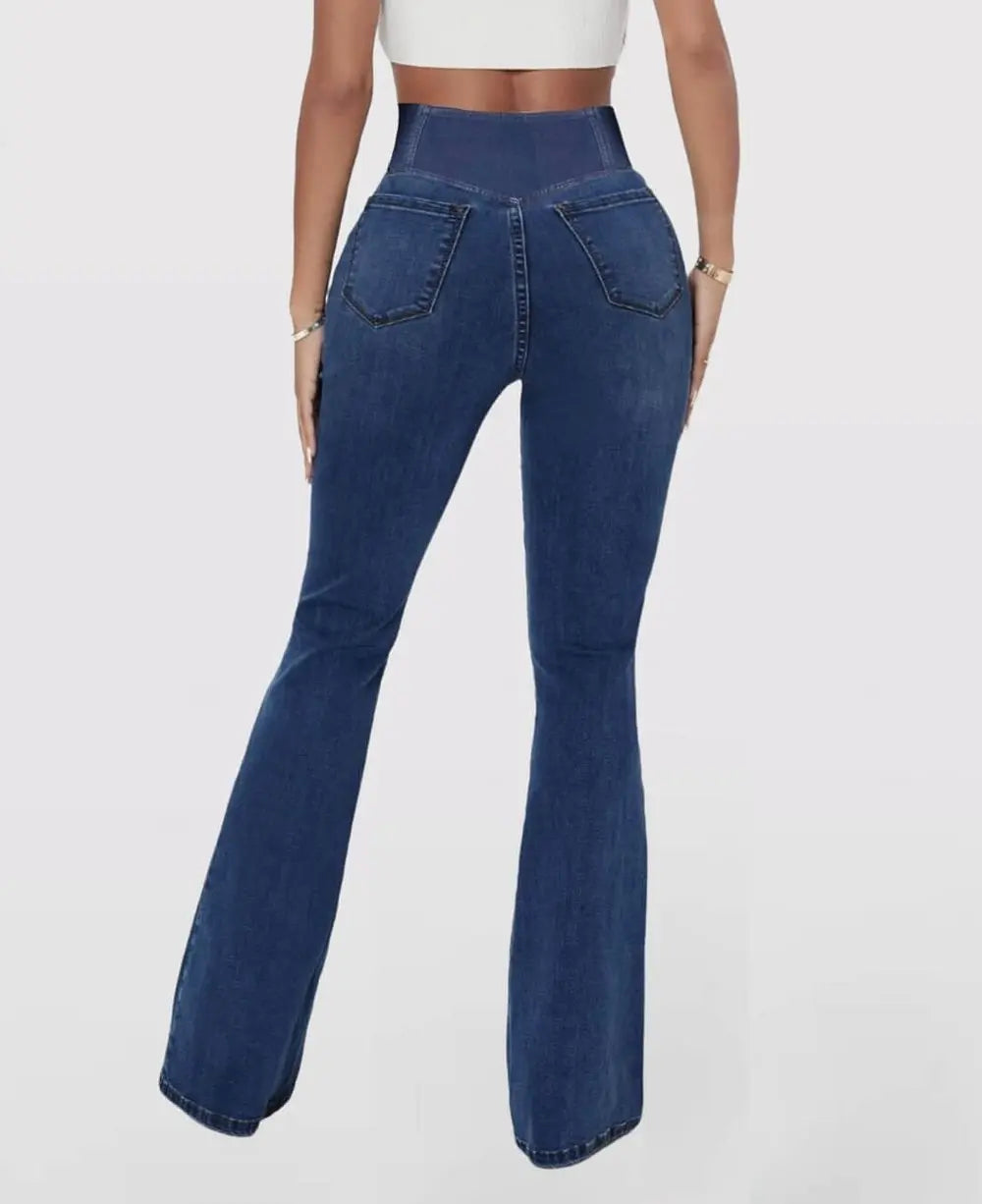Maxim™ – Damen High-Waist Stretch-Jeans mit schmeichelhaftem Schlag [50 % Rabatt]
