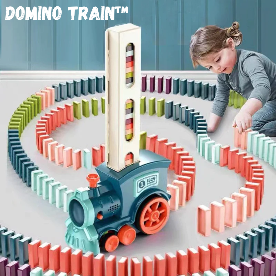 Domino Train™ – Automatischer Domino-Zug für endlosen Spielspaß [50 % Rabatt]