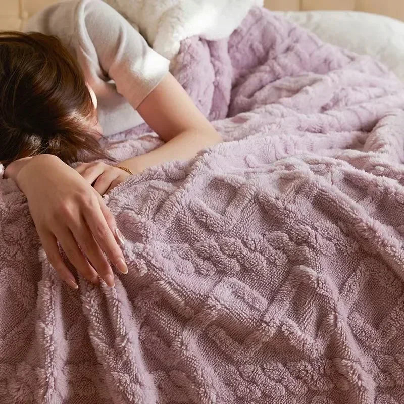 WarmThuis Winterdecke aus Lammwolle & Fleece – weich, warm & waschbar