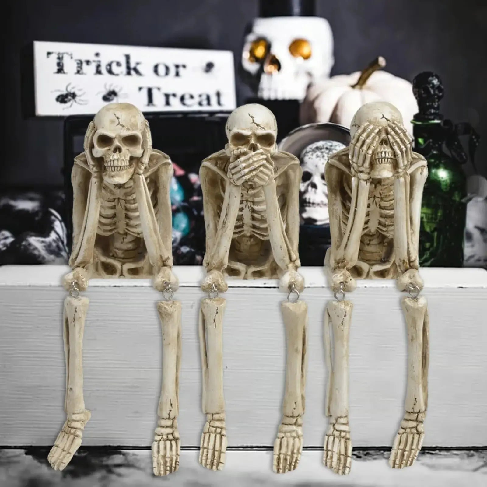 SkullBudy™ – Gruselige Kamin-Deko für Halloween & Party [50% Rabatt]