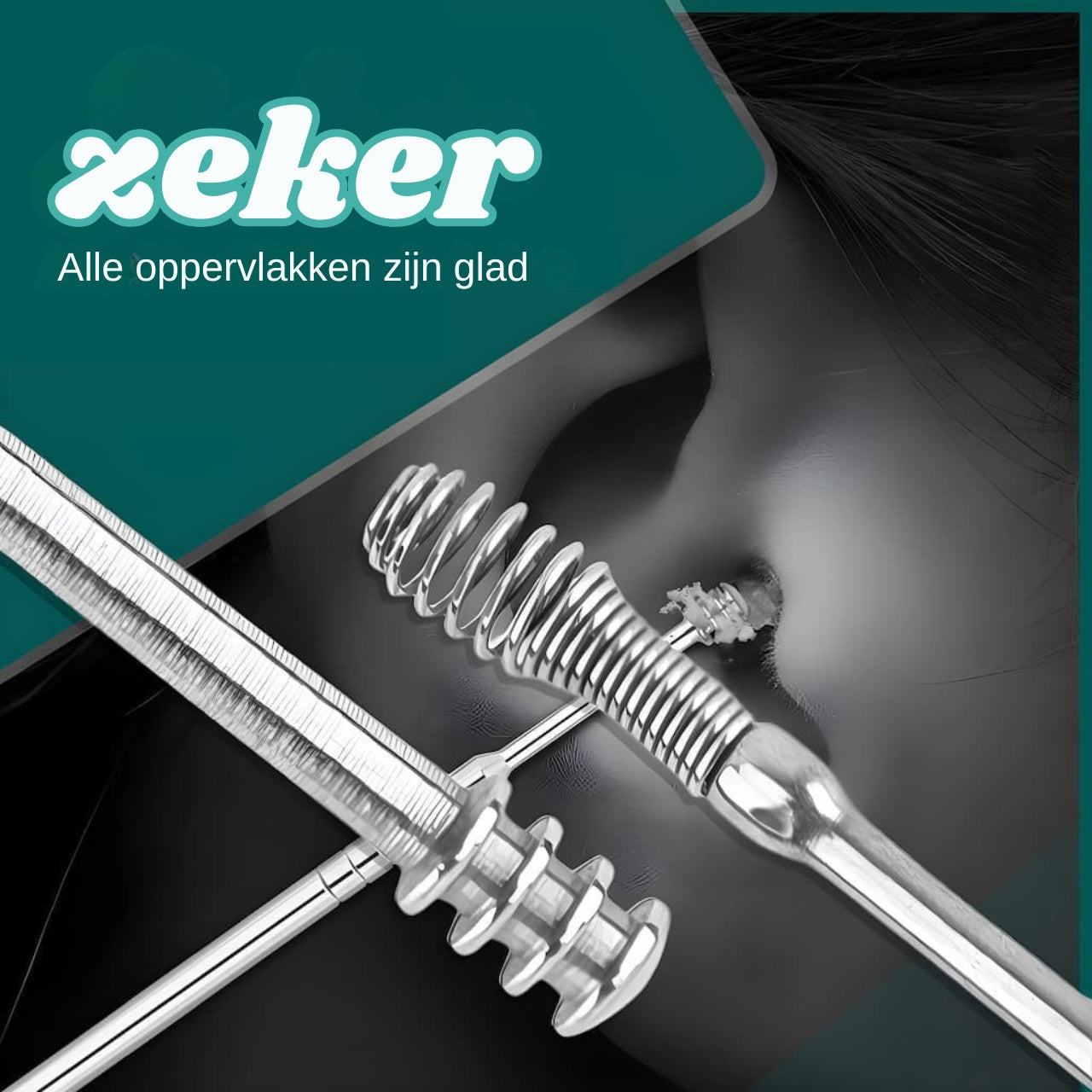 DermaCare Ohrenschmalz Entferner Set – 6-in-1 Edelstahl Ohrreiniger für Sanfte & Sichere Ohrpflege