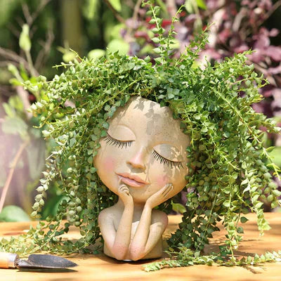 50% Rabatt | GardenCharm™ – Kunstvolle Lady Face Pflanzenvase [Letzter Tag Rabatt]