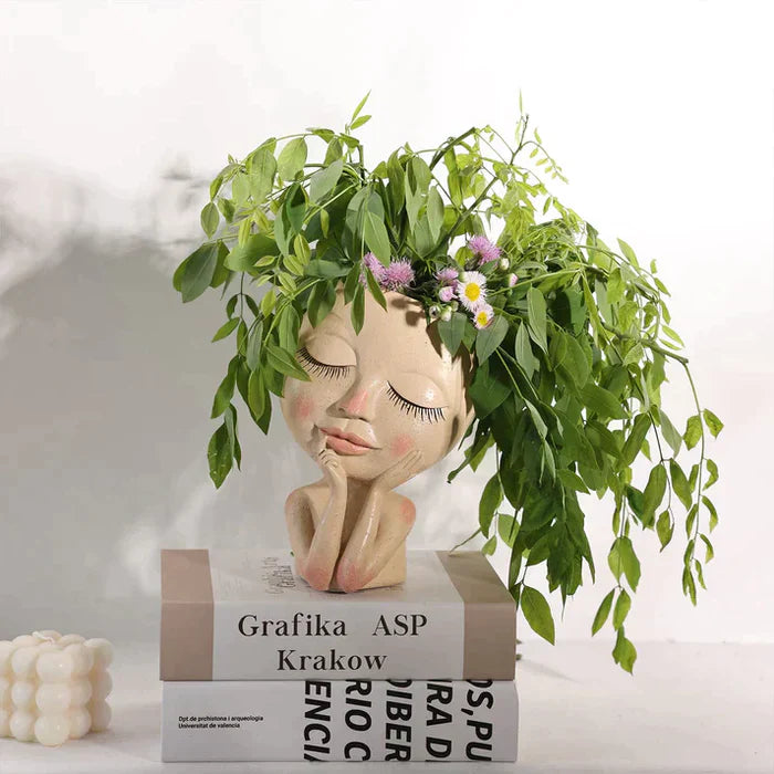 50% Rabatt | GardenCharm™ – Kunstvolle Lady Face Pflanzenvase [Letzter Tag Rabatt]