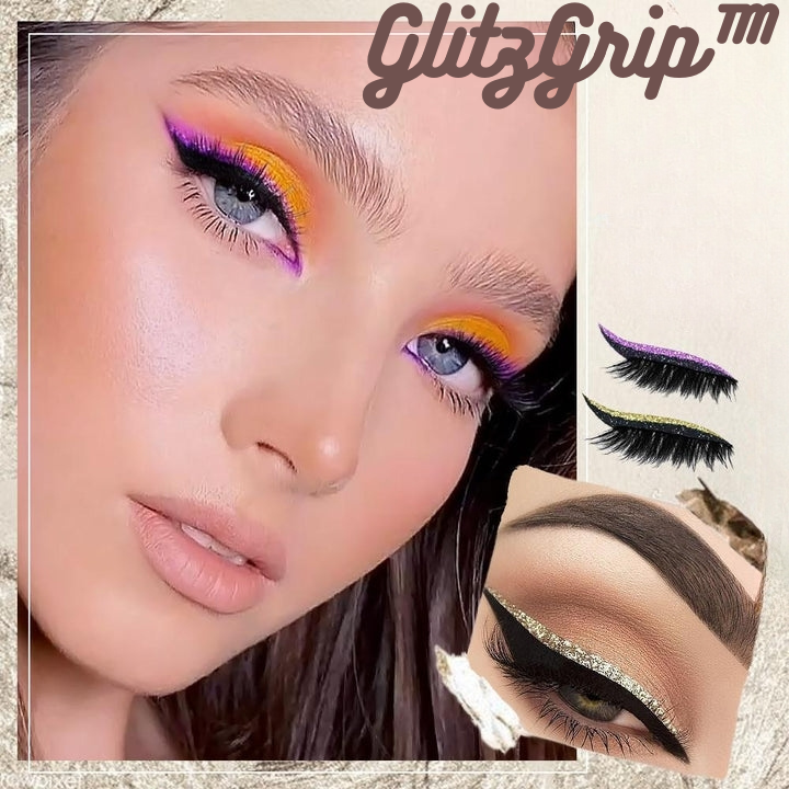GlitzGrip™ – Wiederverwendbare, praktische und einfach anzubringende Wimpern Eyeliner-Aufkleber [50% Rabatt]