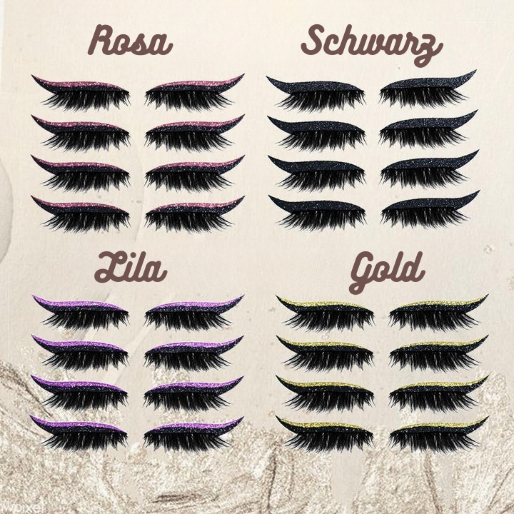 GlitzGrip™ – Wiederverwendbare, praktische und einfach anzubringende Wimpern Eyeliner-Aufkleber [50% Rabatt]