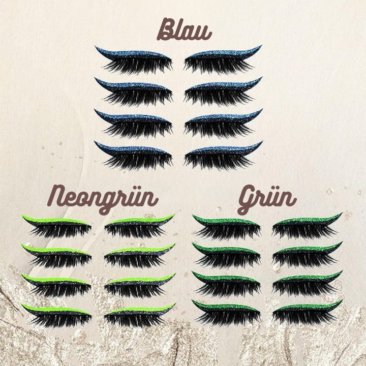 GlitzGrip™ – Wiederverwendbare, praktische und einfach anzubringende Wimpern Eyeliner-Aufkleber [50% Rabatt]