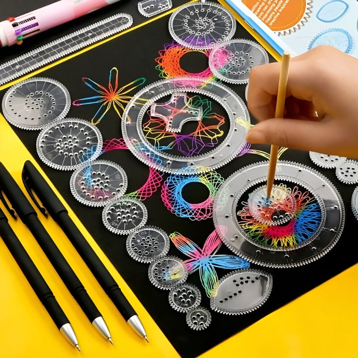 50% Rabatt | SpiroFun™ - Spiral Art Clear Gear Geometrisches Lineal