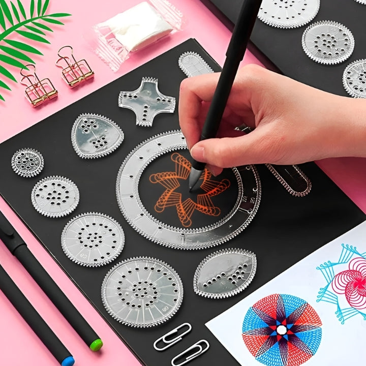 50% Rabatt | SpiroFun™ - Spiral Art Clear Gear Geometrisches Lineal