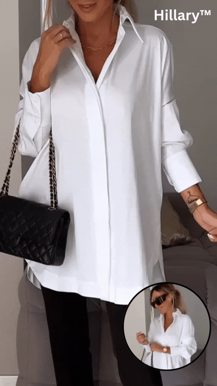 Hillary™ - Lange polo blouse [50% Rabatt]