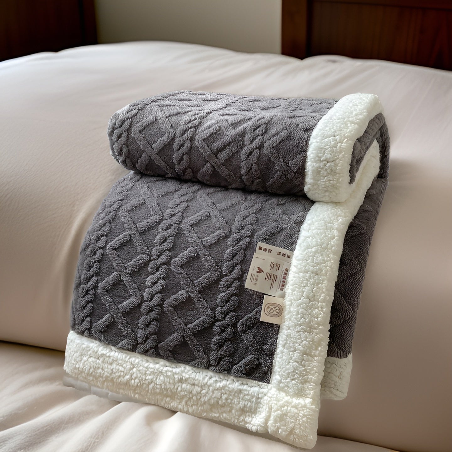 WarmHaven Wendbare Fleece Kaschmir Decke – weich, warm & waschbar