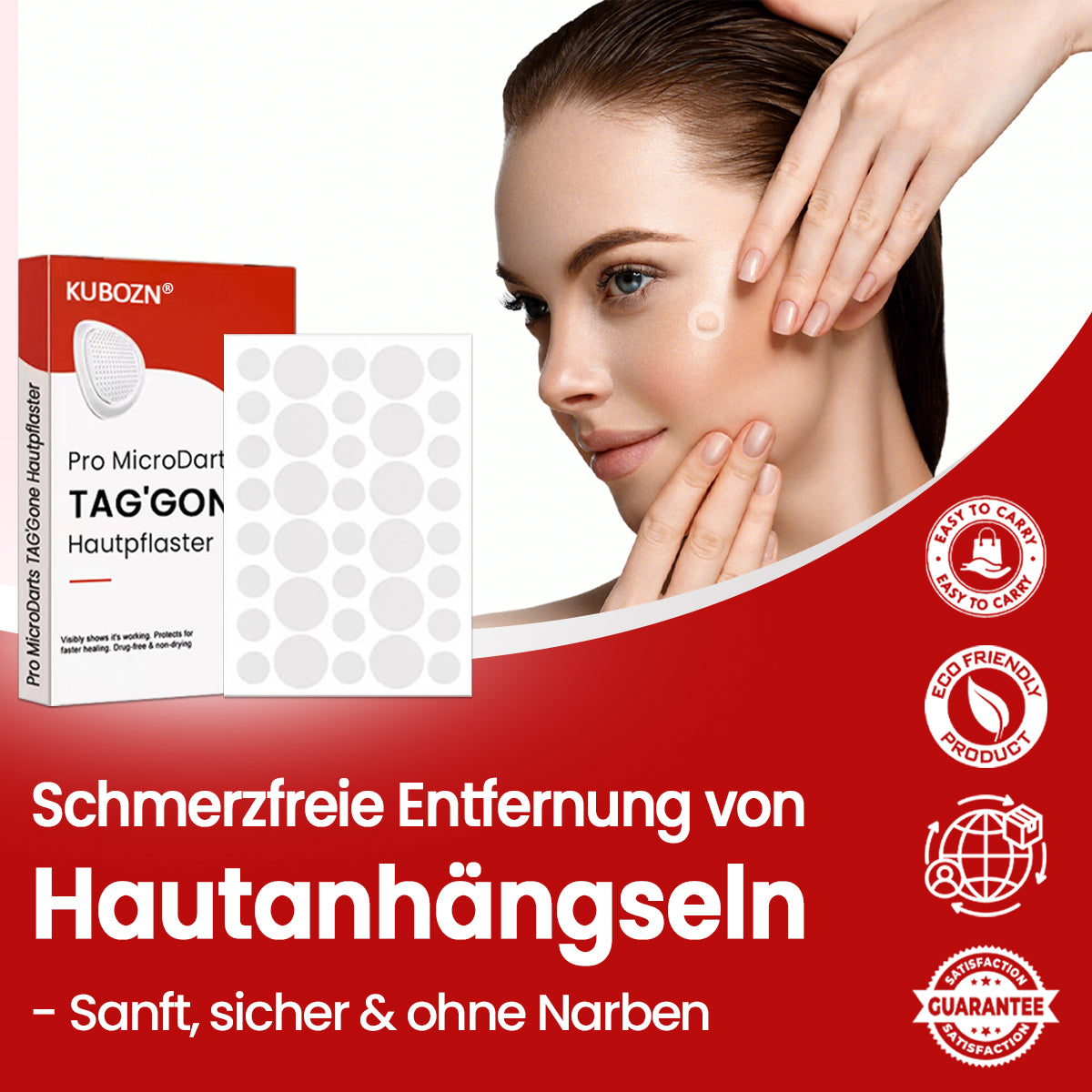 1 + 1 Gratis | DermiTag™ - Pro MicroDarts TAG'Gone Hautpflaster zur Skin-Tag-Entfernung