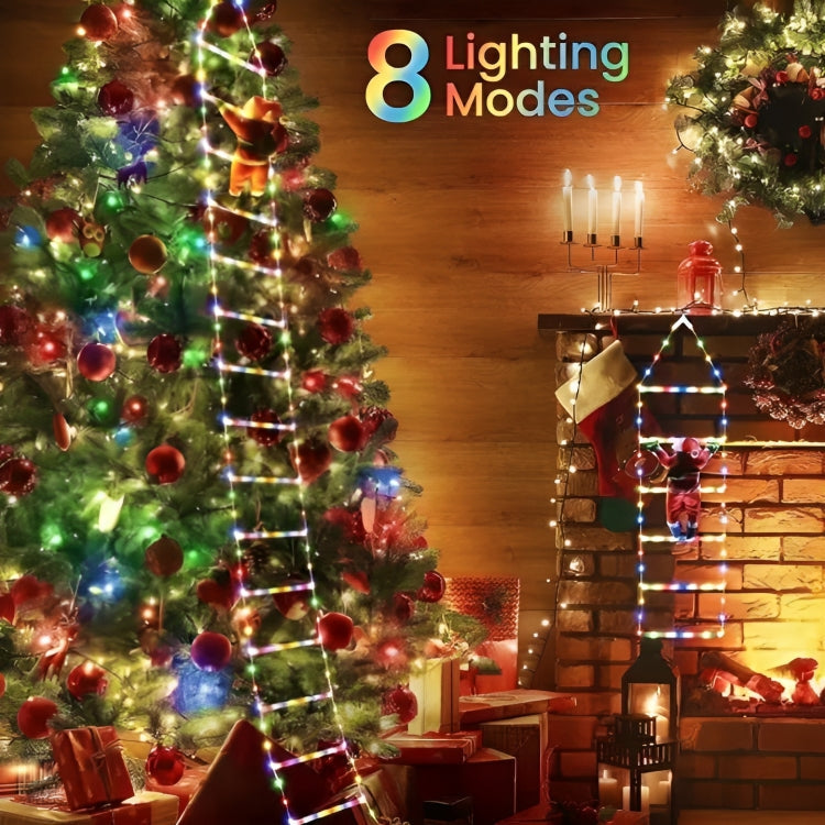 ChristClimb™ – Kletternder Weihnachtsmann mit LED-Lichterkette, festliche Deko für Zuhause [50% Rabatt]