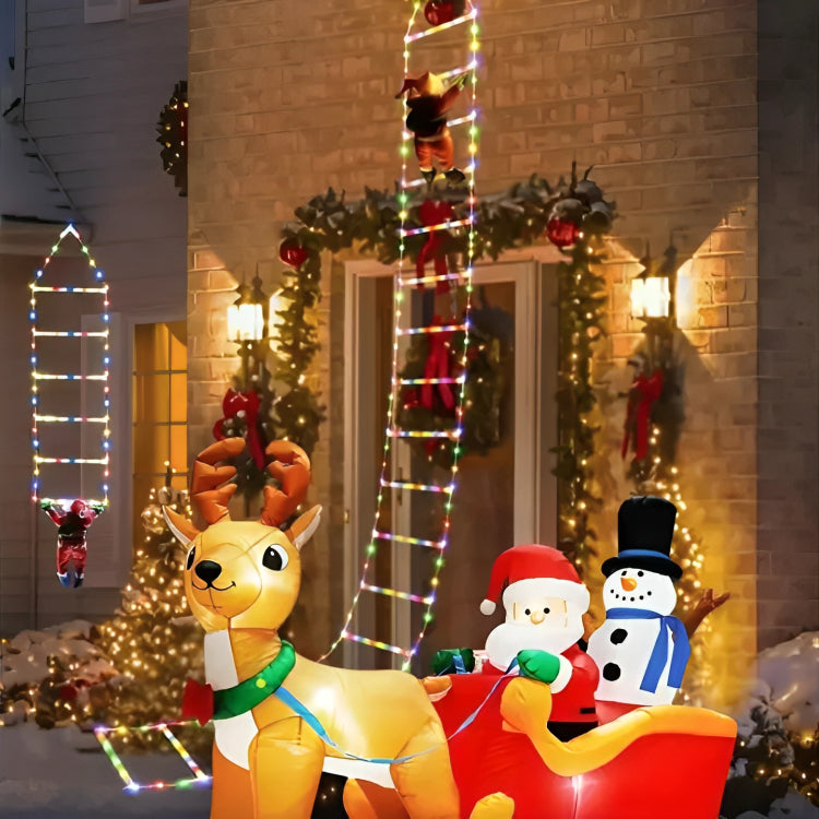 ChristClimb™ – Kletternder Weihnachtsmann mit LED-Lichterkette, festliche Deko für Zuhause [50% Rabatt]