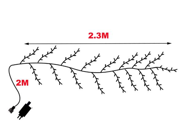 LED Weidenzweig Deko mit 144 warmweißen LEDs – handgefertigt & elegant für Wohnzimmer & Flur