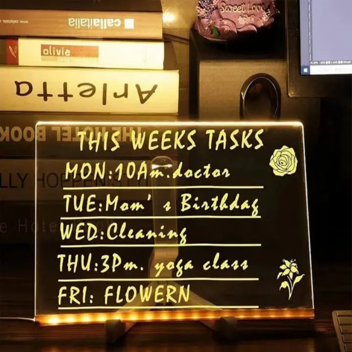 TabletGlow™ – LED-Glas-Schreibtafel für kreative Notizen & Zeichnungen [50% Rabatt]