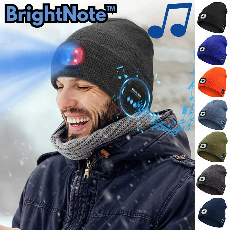 BrightNote™ – Strickmütze mit LED-Licht und Lautsprechern | 50% Rabatt