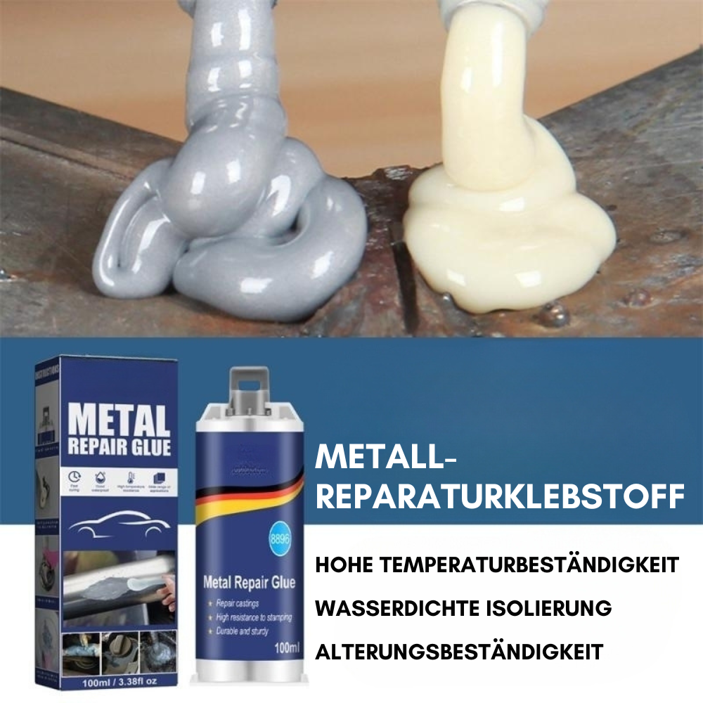 MetalFix Reparaturkleber – Starker Metallkleber für Stahl, Aluminium & Eisen