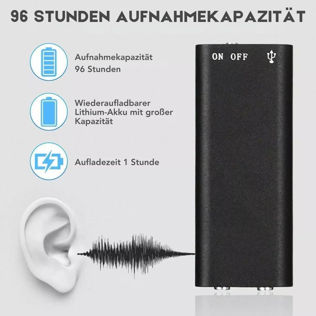 Stealth™ – Spionage-Sprachrekorder für diskrete Audioaufnahmen [50 % Rabatt]