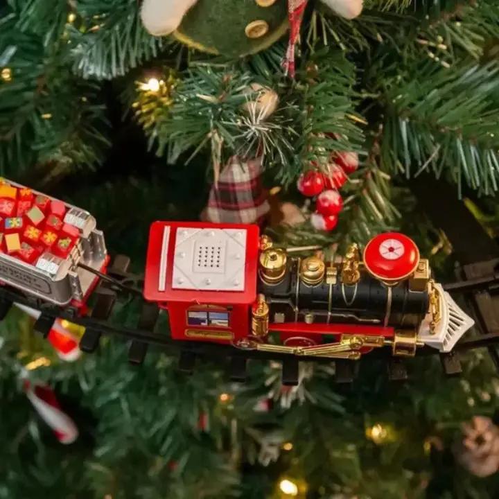 SantaTrain™ – Nostalgischer Weihnachtszug für den Weihnachtsbaum mit Musik & Lichtern [50% Rabatt]