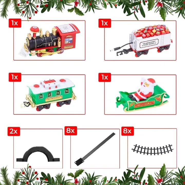 SantaTrain™ – Nostalgischer Weihnachtszug für den Weihnachtsbaum mit Musik & Lichtern [50% Rabatt]