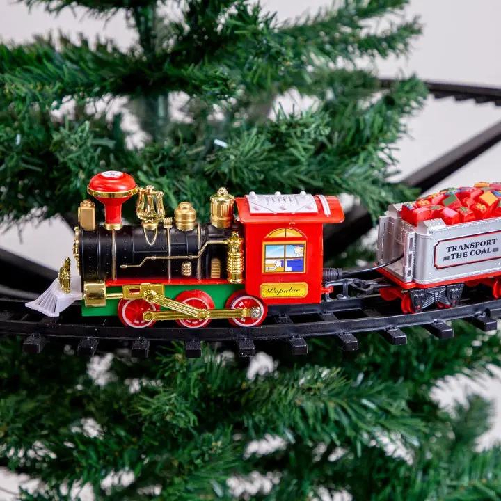 SantaTrain™ – Nostalgischer Weihnachtszug für den Weihnachtsbaum mit Musik & Lichtern [50% Rabatt]