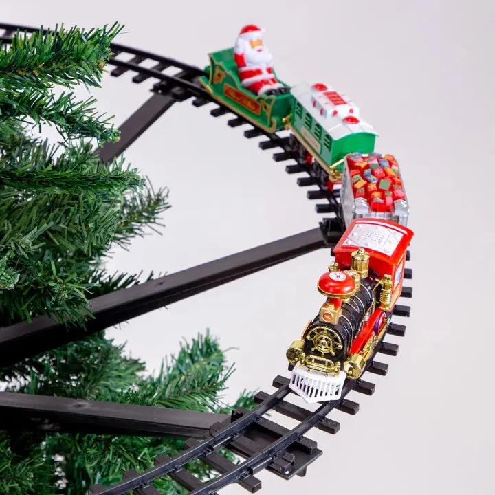 SantaTrain™ – Nostalgischer Weihnachtszug für den Weihnachtsbaum mit Musik & Lichtern [50% Rabatt]