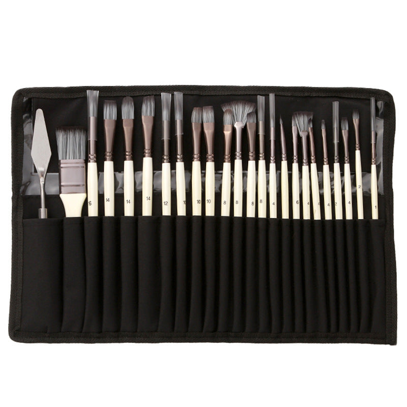 ArtistPaint™ – 24 Nylonpinsel mit 7 Formen & Palettenmesser, für Acryl, Öl & Aquarell [50% Rabatt]