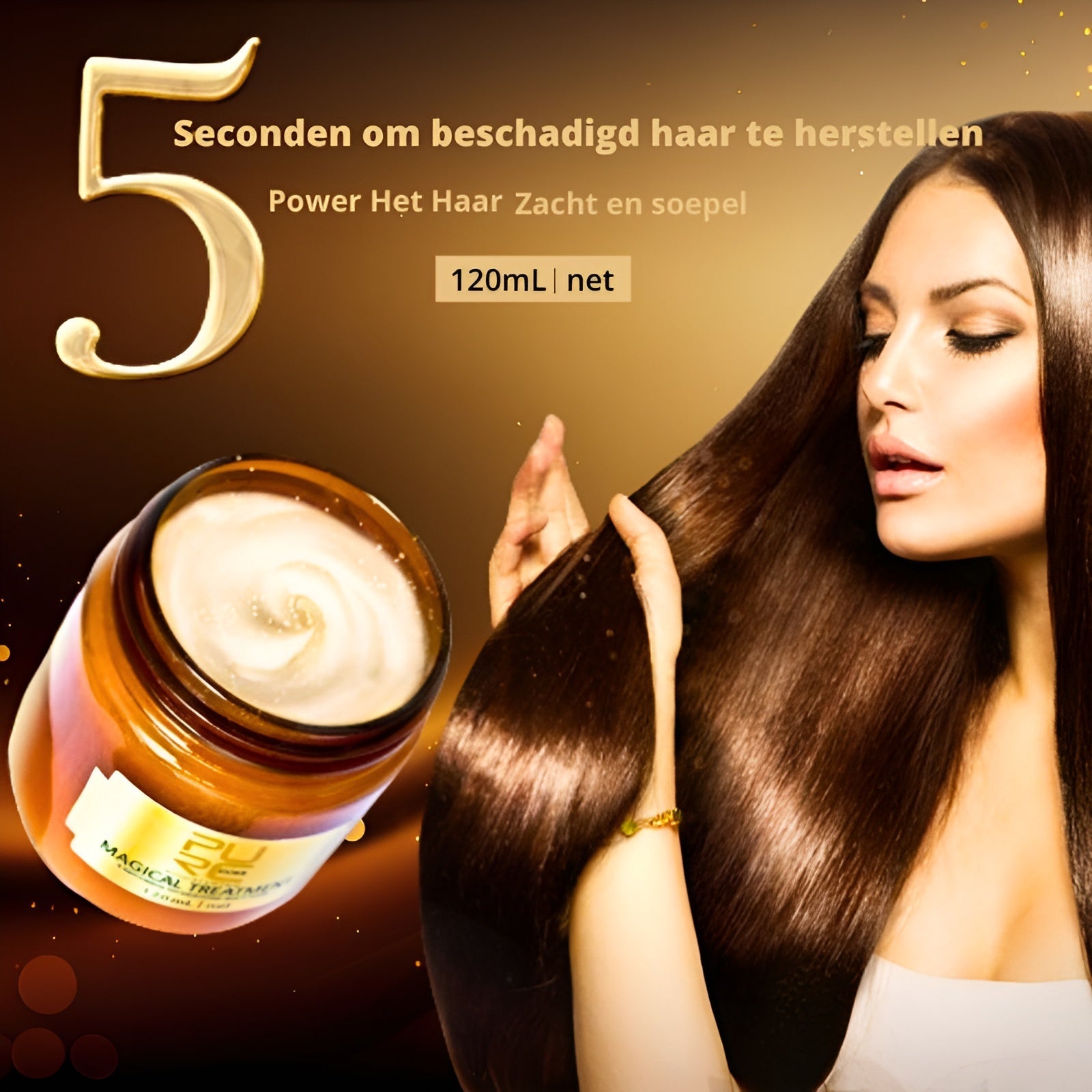 HairBliss Haarmaske – Reparatur, Glanz, Anti-Frizz, Keratin, Pflege, Schnellwirkung