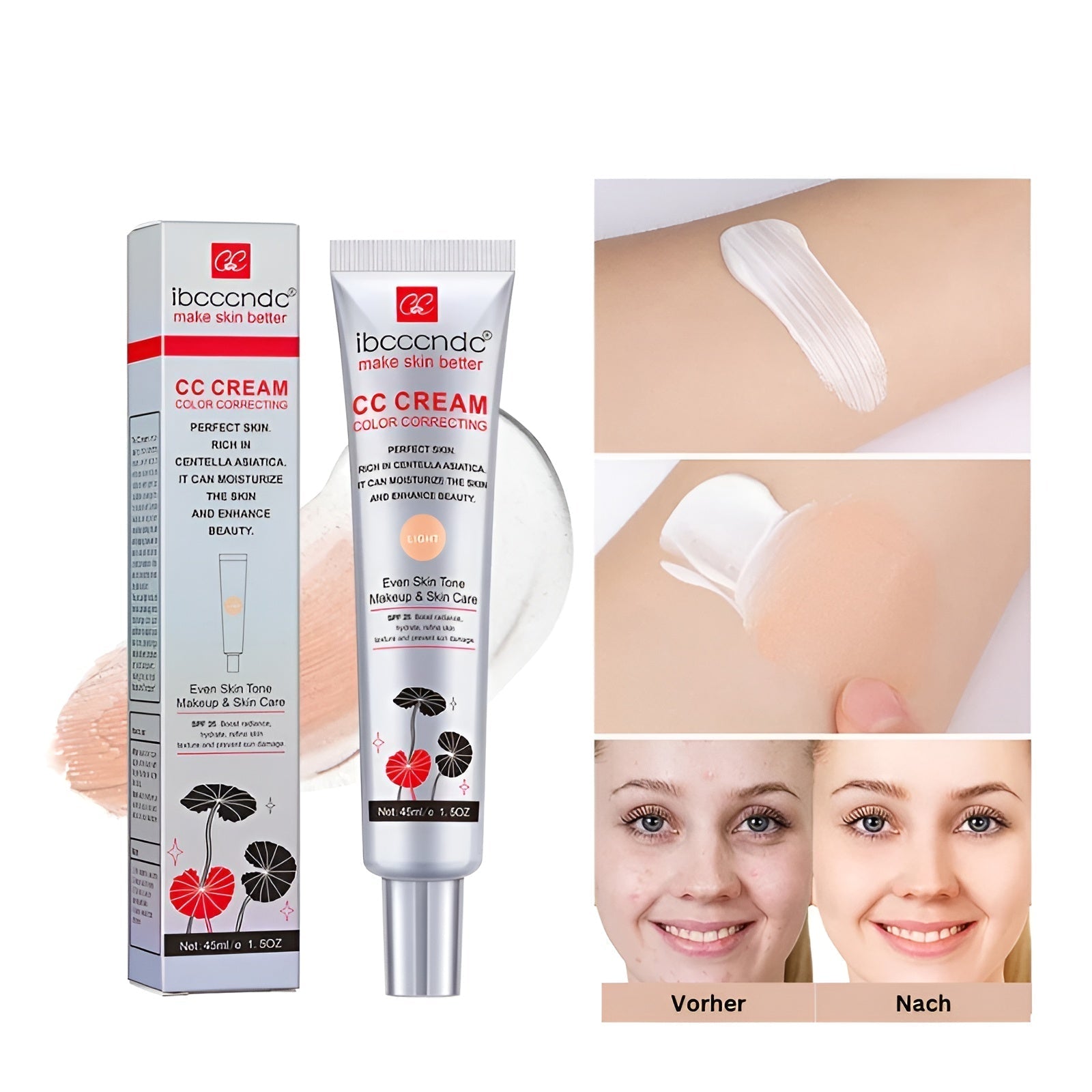 GlowAdapt CC Cream – Leichte Deckkraft, Farbkorrektur, Strahlende Haut, Pflege, Natürlich