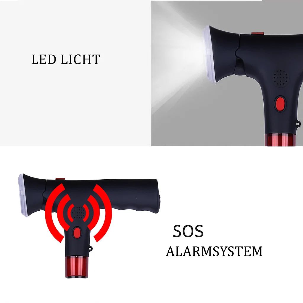 WalkRest™ – Höhenverstellbar, rutschfeste Basis, Alarmfunktion, leichtes Aluminium [50 % Rabatt]