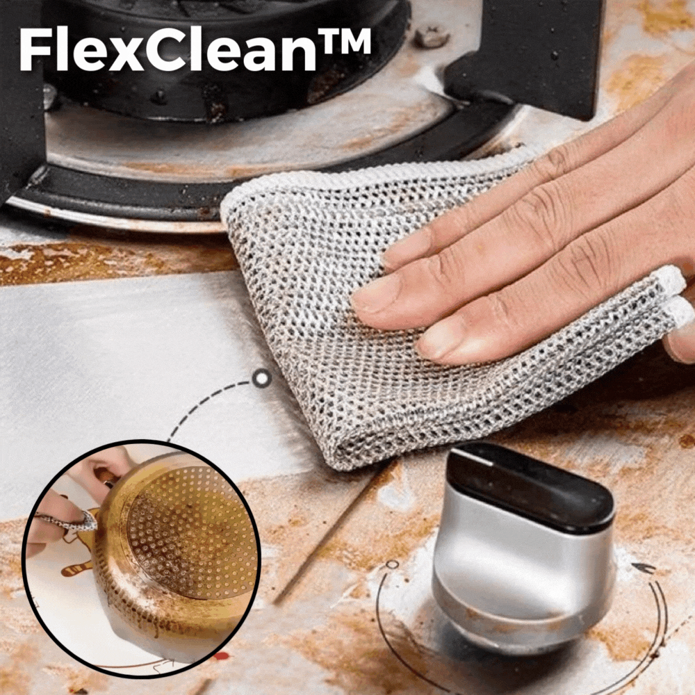 10 + 10 Gratis | FlexClean™ - Mehrzweck-Drahttücher für hartnäckige Flecken
