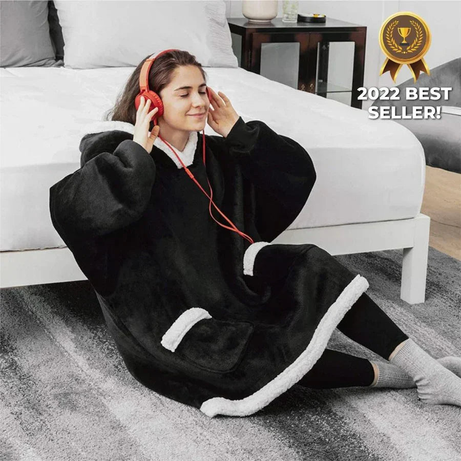 ComfyBlanket™ – Ultrawarmer Sherpa-Fleece-Hoodie für extra Gemütlichkeit [50 % Rabatt]