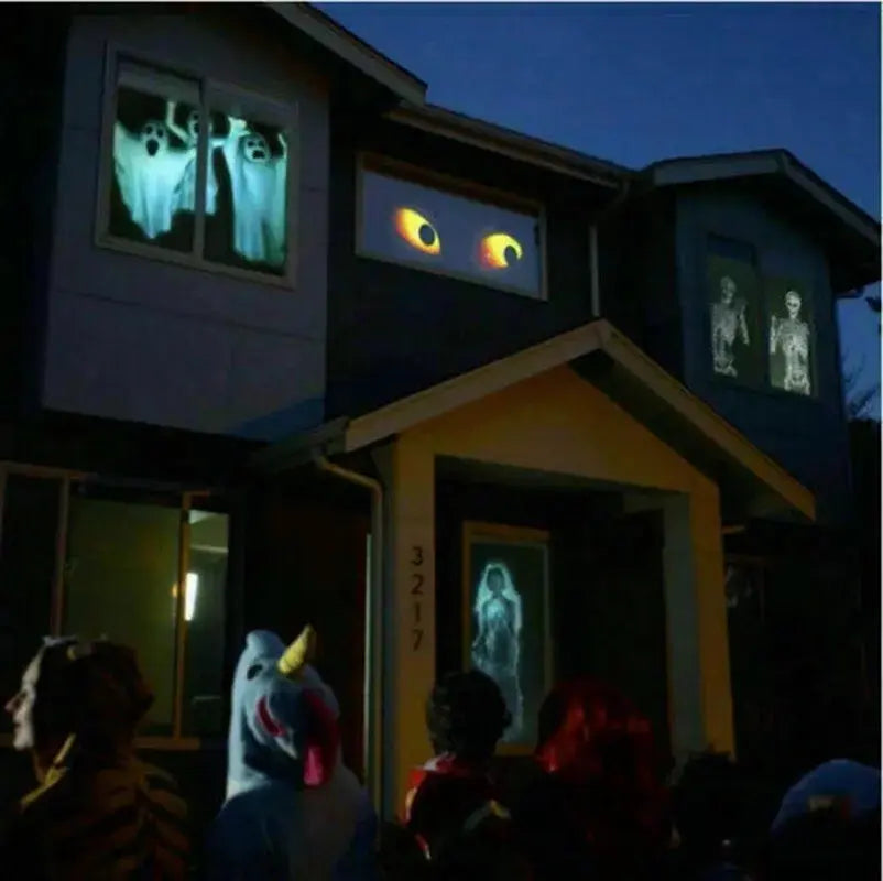 [50% Rabatt] ProjectView™ Fenster Projektor + 12 Filme (6 Halloween & 6 Weihnachten)