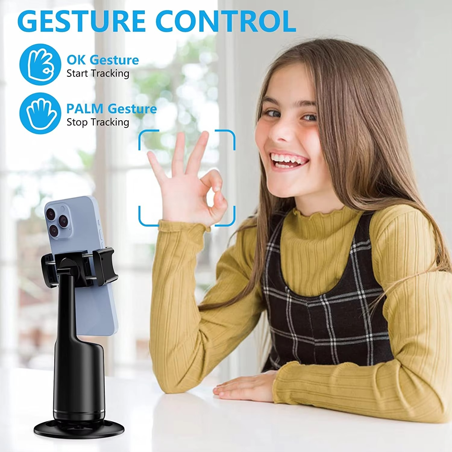 GimBot™ – Auto-Tracking Handyhalter mit 360° Gesichtserkennung & integriertem Selfie-Licht [50 % Rabatt]