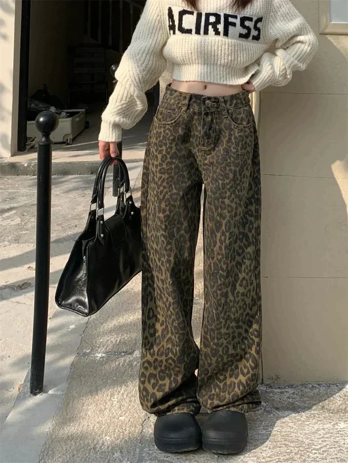 Meike™ – Stylische Jeans mit trendigem Leopardenprint [50 % Rabatt]